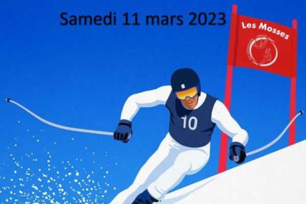 Affiche-skieur-concours à ski